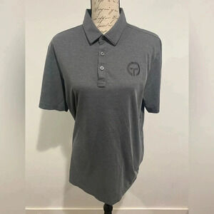 Travis Matthews Cotton Blend Polo. Dark Gray. Size Large